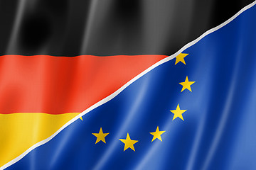 Image showing Germany and Europe flag