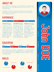 Image showing Cool modern curriculum vitae with arrow ribbon