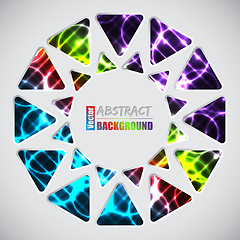Image showing Abstract background with triangles and plasma background