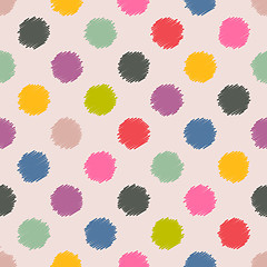 Image showing Scribbled spots color pattern background