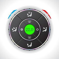 Image showing Car auto climatronic gauge with green LCD