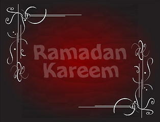 Image showing Beautiful red color Ramadan Kareem background design.