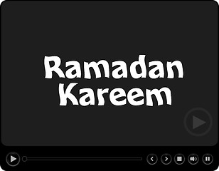 Image showing media player with ramadan kareem word on it