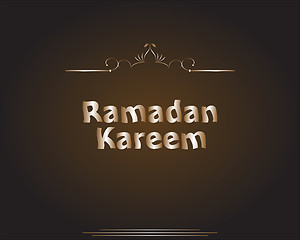 Image showing Islamic greeting arabic text for holy month Ramadan Kareem