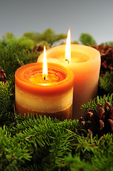 Image showing Christmas candles