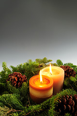 Image showing Christmas candles