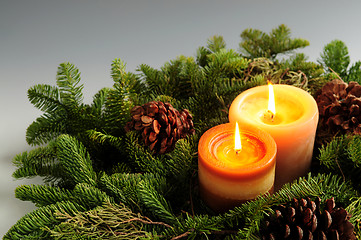 Image showing Christmas candles