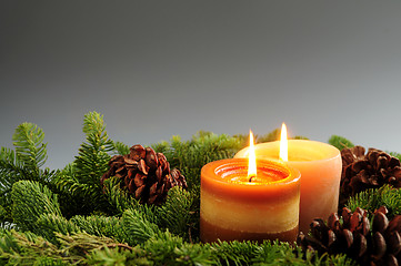 Image showing Christmas candles