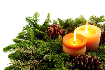 Image showing Christmas candles