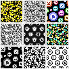 Image showing Numbers. Seamless pattern.