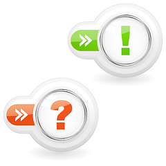 Image showing Exclamation and question icon set.