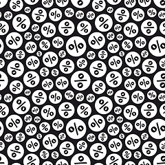 Image showing Percents. Seamless pattern.