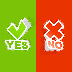 Image showing Yes and No