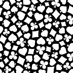 Image showing Card suits. Seamless pattern.