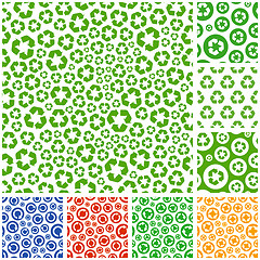 Image showing Recycle. Seamless pattern.