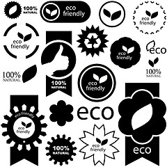 Image showing Set of eco friendly signs.