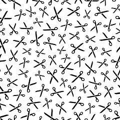 Image showing Scissors. Seamless pattern.