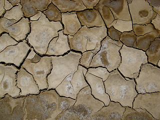 Image showing Cracked ground texture