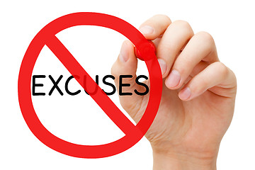 Image showing Excuses Prohibition Sign Concept