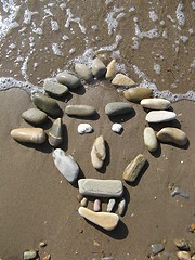 Image showing Land art - african mask