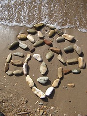 Image showing Land art - african mask