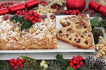 Image showing Stollen Christmas Cake