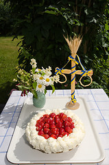 Image showing Fresh strawberry cake 