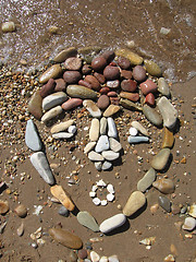 Image showing Land art - african mask