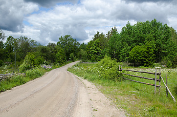 Image showing Winding country road