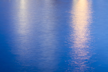 Image showing Sea surface at sunset