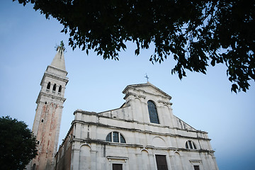 Image showing Saint Euphemia church in Rovinj at sunset