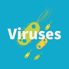 Image showing Virus concept with virus icons and text.