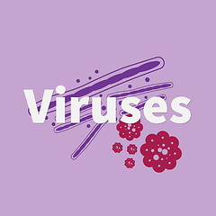 Image showing Virus concept with virus icons and text.