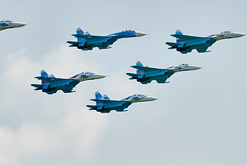 Image showing Military air fighters SU-27