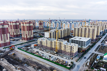 Image showing Construction site of residential house. Tyumen. Russia