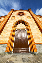 Image showing  lombardy    in  the villa cortese   old   church  closed brick 