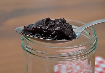 Image showing Spoon with jam