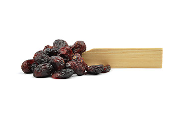 Image showing Dried cranberries at plate