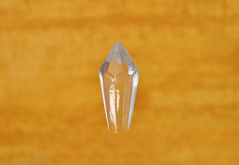 Image showing Glass crystal on blue