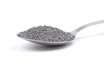 Image showing Poppy seeds on spoon