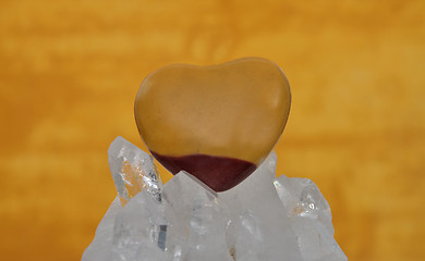 Image showing Mookait on rock crystal