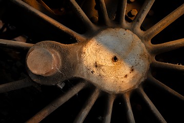 Image showing Industrial worn metal closeup photo