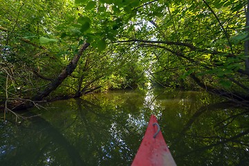 Image showing Canoe on a Lake