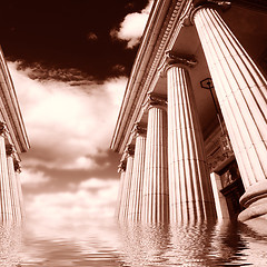 Image showing Greek pillars