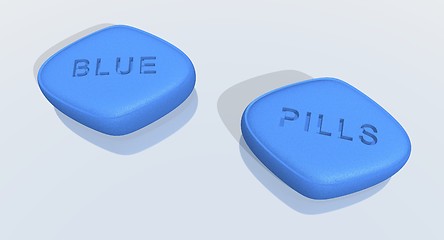 Image showing blue pills