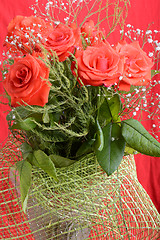 Image showing Red roses Valentine background