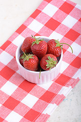 Image showing Fresh ripe perfect strawberry - health food 