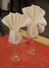 Image showing folded table towels