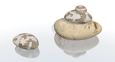 Image showing pebble and stack of pebbles