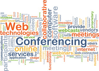 Image showing Web conferencing background concept